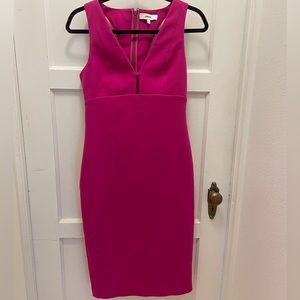 ‘Likely’ Magenta midi length dress